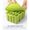 Silicon Ice Pop Molds, Klenzo 12-Cavity Ice Cream Mold, Reusable Popsicle Maker, BPA-Free, Green Dental Floss Shape