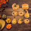 8Pcs Artificial Pumpkins Faux Small Fall Decor Thanksgiving for Basket Fillers