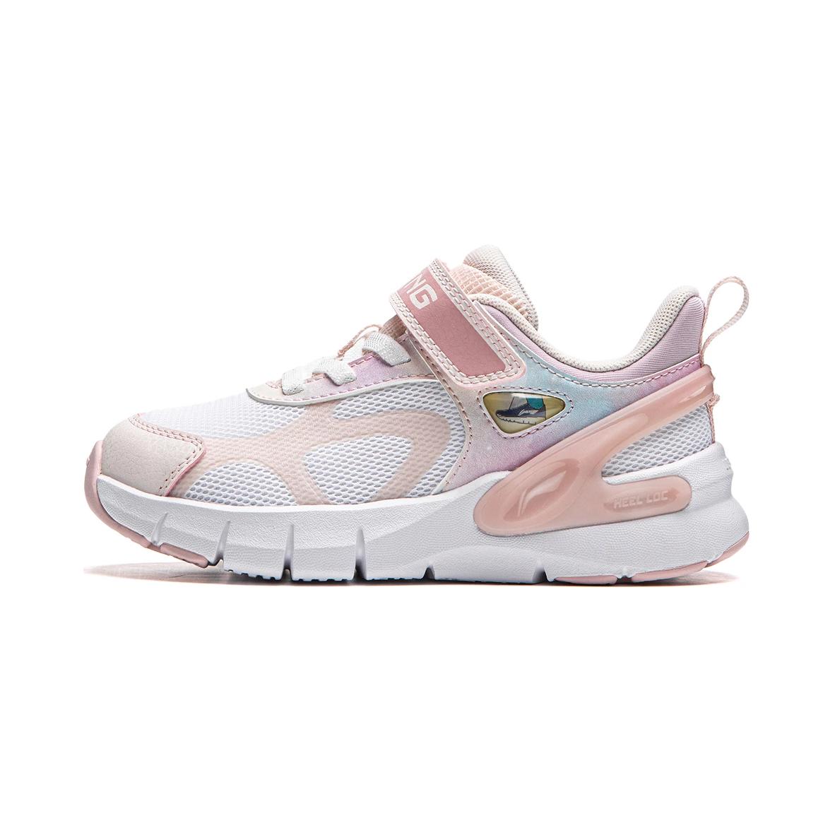 

Li Ning Kids Sports Lifestyle Series Soft Comfortable Resilient Breathable Low-Top Casual Shoes Kids Casual Shoes White Pink YKNU062-4 31