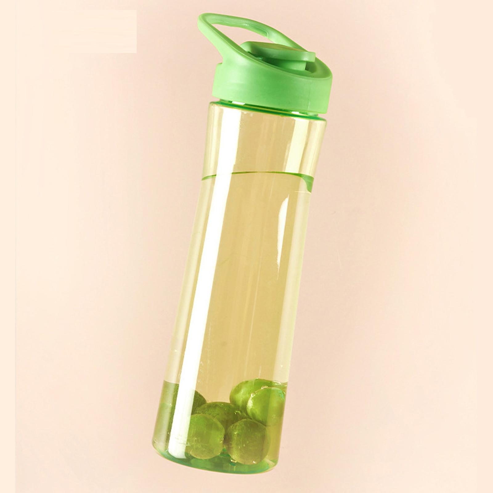 

Large Capacity Outdoor Sports Water Bottle Portable Handle Plastic Cup Leak Proof Straight Body Cup Suitable for Tea Fruit Juice Custom Logo one size зелёный