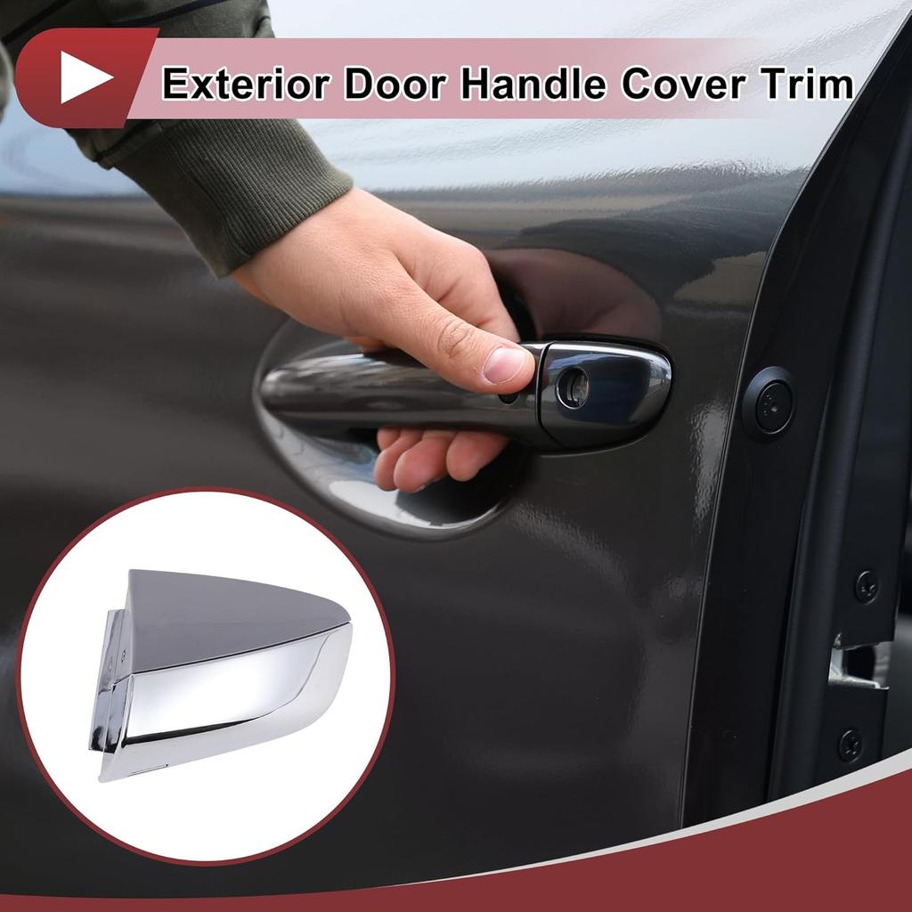 Front Left Exterior Door Handle Cover for Kia Optima 2016-2020 Door Handle Cover No.82652D4020 Grey ABS