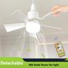 Ceiling Fan With LED Lights, Socket Fan Light Original With Intelligent Remote Control, Replacement For Lightbulb,1000 Lumens /5000 Kelvins Fan