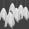 Halloween Hangings Ghosts Halloween Flying Ghosts Decorations White Cute Flying Ghosts Ornament With Rope For Balcony Garden