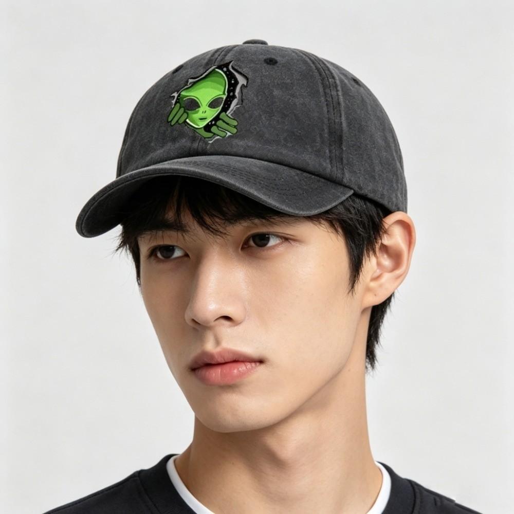 Alien Printed Alien Printed Baseball Cap Vintage Washed Unisex Sun Hat Hiking