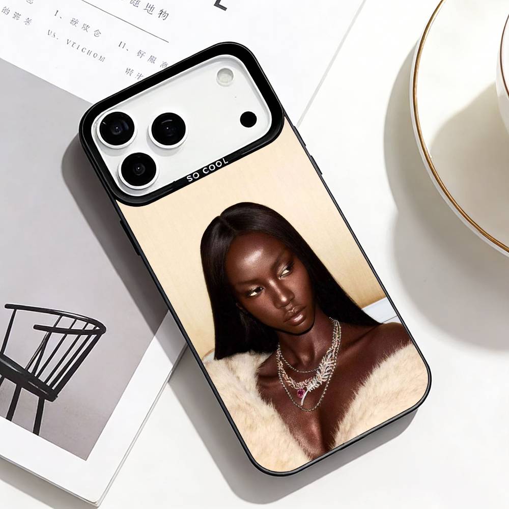 

A-Anok Yai Couture Model Phone Case For iPhone17,16,15,14,13,12,Pro Max Black Colorful Phone case iPhone12PROMAX