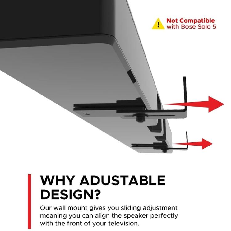 Universal Soundbar Mount Durable Soundbar Bracket Sliding Soundbar Mount Durable