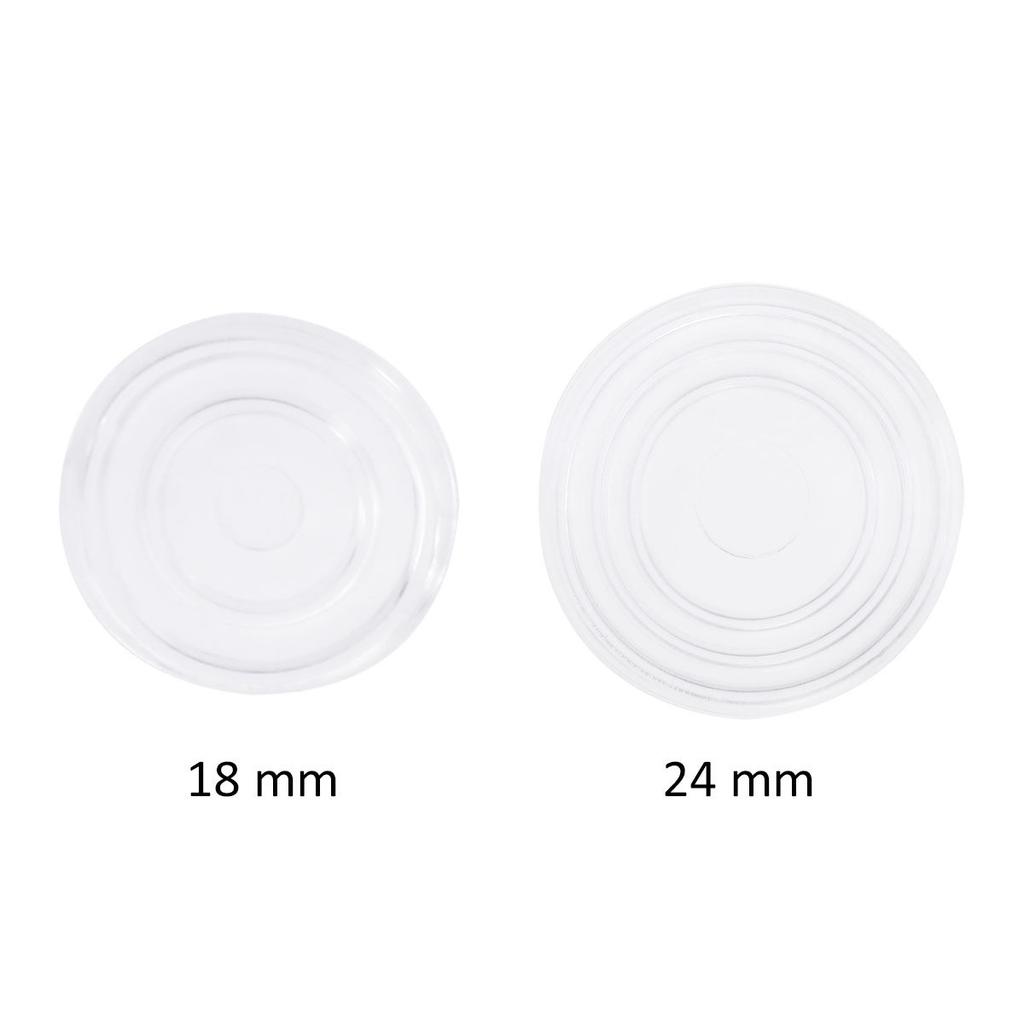 18Pcs Round Glass Table Pads Furniture Bumpers Soft Adhesive Rubber Buffers for Kitchen Bath Office Furniture Noise Dampening