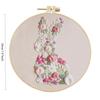 1pc Rabbit and Flower Pattern Embroidery DIY Fabric Craft Kit with Tools