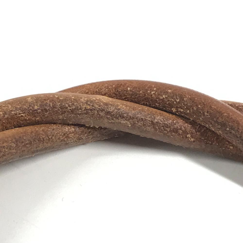 Hermes Tornado Breath Accessory Jewelry Bracelet Leather Brown/SilverHardware