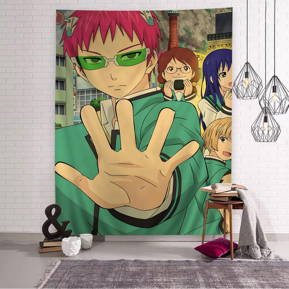 Saiki K Cartoon Tapestry Art Science Fiction Room Home Decor Art Home Decor