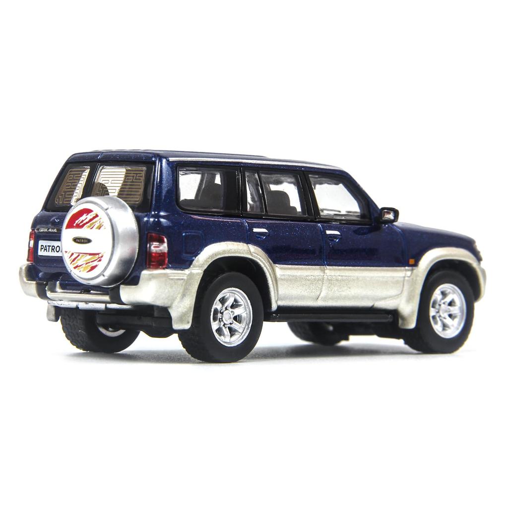 PAUDI MODEL Scale Diecast Nissan Patrol Y61 1998 Model Blue 1/64 Car,