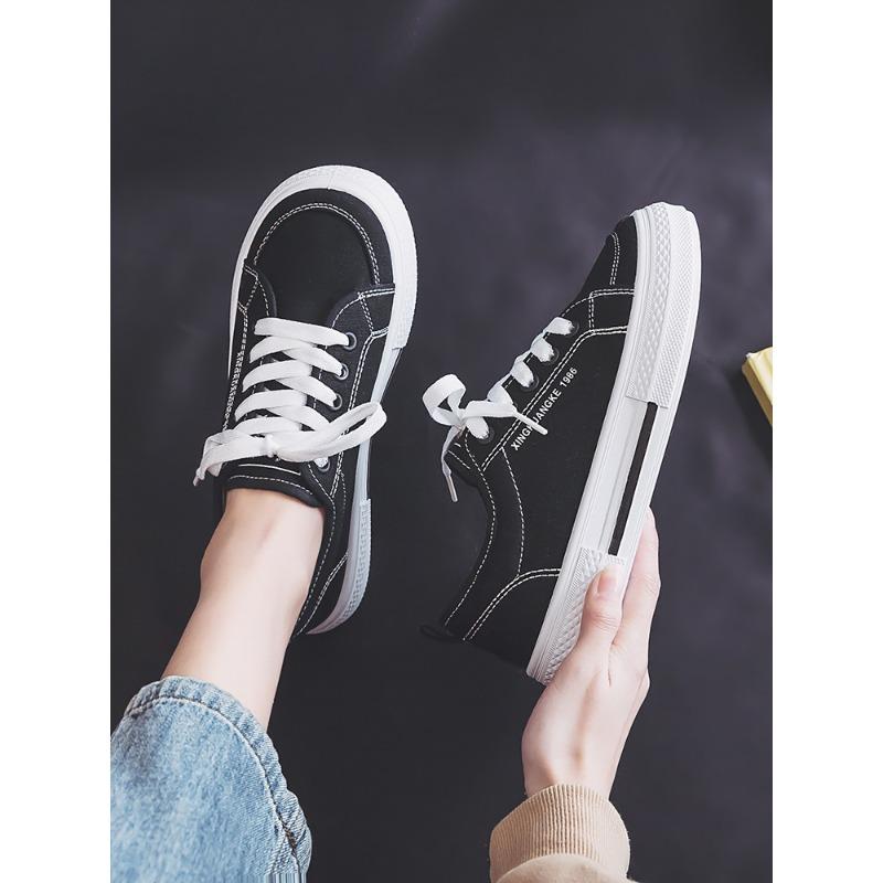 2 Spring and Autumn new low-top canvas shoes women's casual shoes versatile board shoes mango head trendy breathable shoes