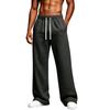 Men's Casual Color Loose Fit Sweatpants with Elastic Waist Straight Leg