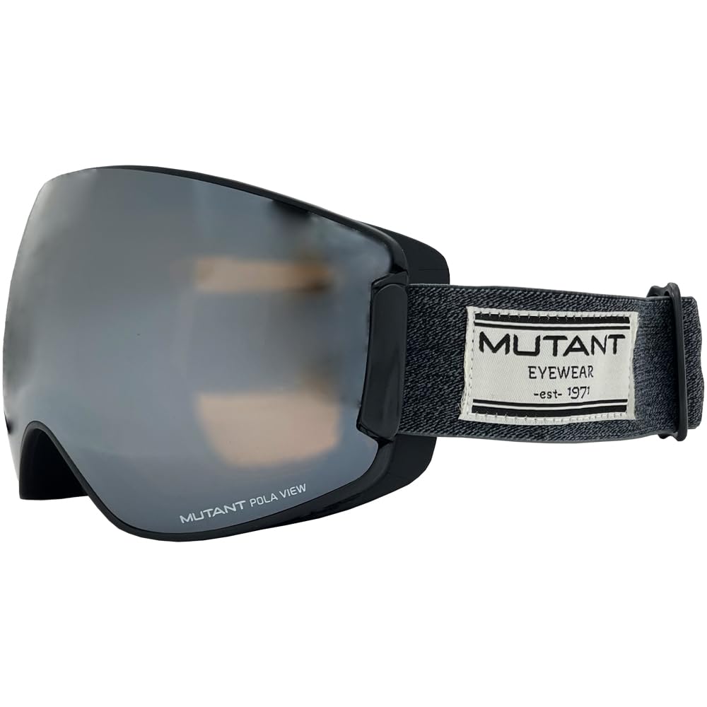 

Mutant Snow Goggles with Polarized Lenses, M2301PL-2, MBK/SLV