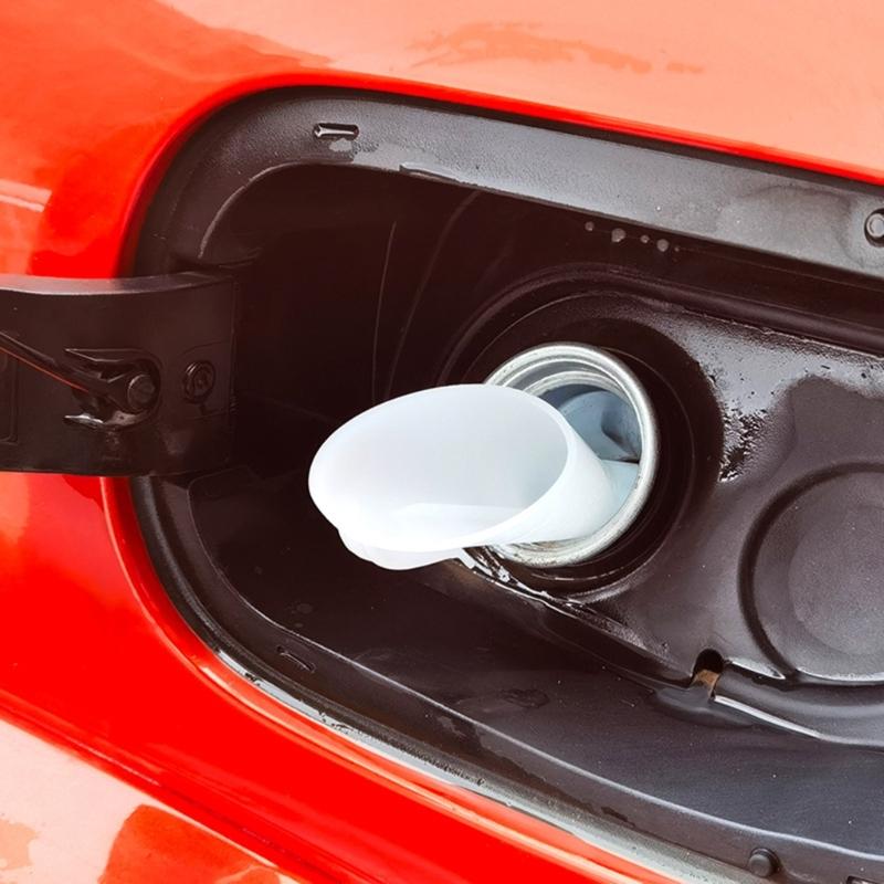 2Pcs/set Car Fuels Filler Funnel Plastic Leakproof Fuels Tanks Funnel Tube Standard Replacement Automotive Gas Funnel