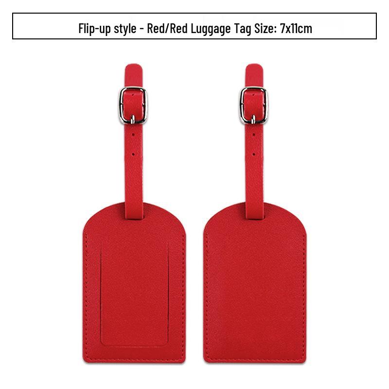 Customizable PU Leather Luggage Tag with Anti-Lost Feature and Airplane Design
