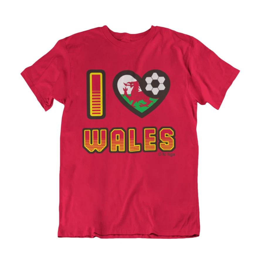 I LOVE WALES Football T-Shirt, Adults Kids Or Baby, World Cup Cymru Welsh 150