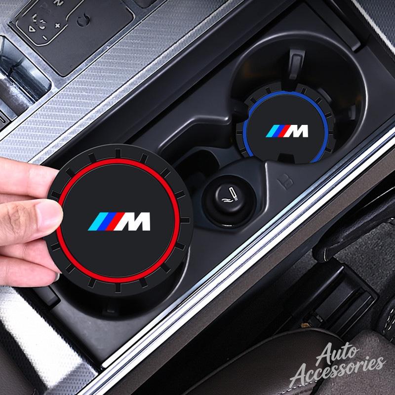 2pcs Car Coaster Non-Slip Mat Water Cup Anti-Slip Pad For BMW M Performance E46 E90 E60 F10 F30 E39 E36 F20 E87 G30 E92 E91 X5 vdsh44