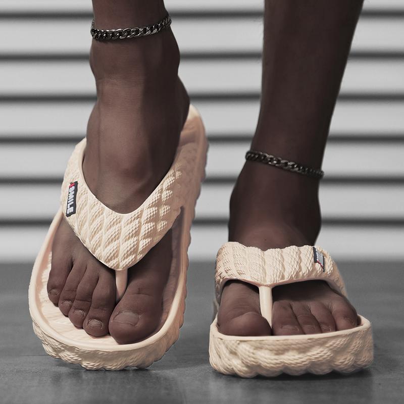 36-45 Velké jednobarevné módní žabky s měkkým dnem pro pánské pantofle, domácí, ležérní