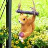 Cute Squirrel Statue Pendant Cartoon Miniatures Figurine Crafts Animal Sculpture  Outdoor
