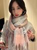 Scarf women's winter new Maillard atmosphere Korean imitation cashmere warm scarf extended shawl dual-purpose