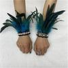 Elegant Feather Wrist Cuffs for Women Photography for Medieval Feather Bracelet Halloween Cosplay and Evening Dresses