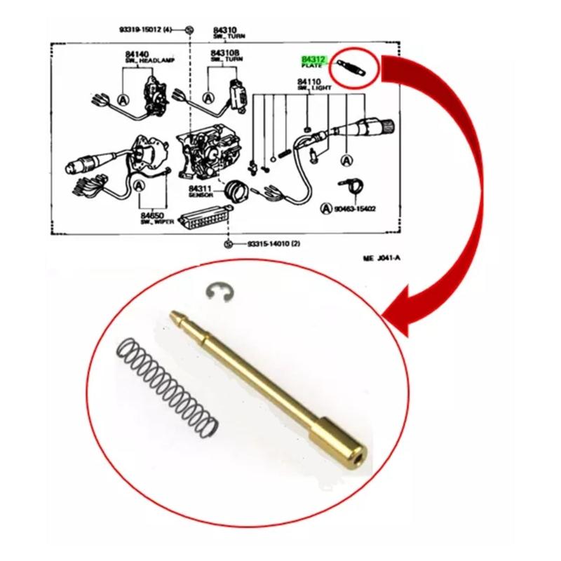 strong  Metal Horn Contact Plate Plunger Pin Set Heavy Duty Horn switches Plunger Repair Component for Automotives