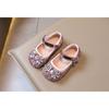 Mädchen Prinzessin Schuhe Frühling und Herbst Neu Strass Mode Schleife Baby Mädchen Kristallschuhe Weiche Sohle Elsa Einzelne Schuhe