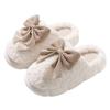 Women's Winter 2024 Postpartum Cotton Slippers with Heels - Warm, Furry Indoor Shoes