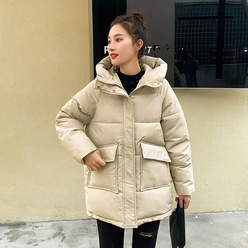 Down Cotton Clothing Women's Winter Small Style Mid-length Small Children's Winter Hooded Wide