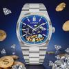 Luxury Comic Cartoon Dial Square Quartz Men's Watch Casual Calendar Stainless Steel Waterproof Sport Men Watches Clock