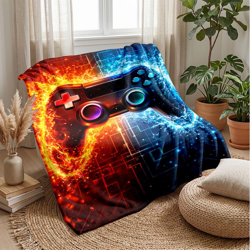 Game Controller Sunset Theme blanket Lightweight Warm Flannel Blanket Decorative Throw Blanket for Home Decoration