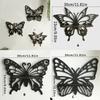 Black Hanging Shelf Crystal Holders Butterfly Shape Wood Cutout Floating Wall Shelves for Bedroom Living Room Decoration