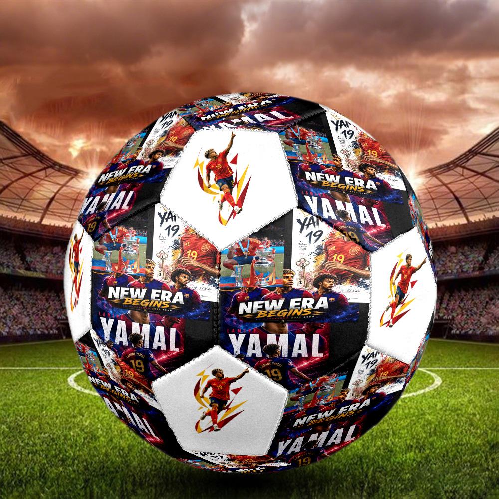 Lamine Yamal 19 New Era Soccer Size 5 Soccer Ball Machine-Stitched Indoor/Outdoor Universal Football Surprise Collection Gift