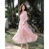Demana Neues Chinesisches Stil Gedrucktes Chiffon A-Linien Maxikleid
