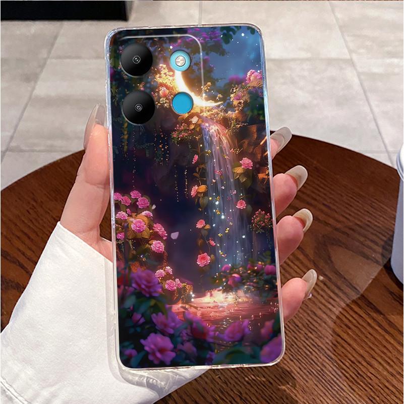 For Tecno Spark Go 2023 BF7n Clear Luxury Cute Love Rabbit Funny Cover Phone Case Tecno Spark Go (2023) Soft Silicone TPU Casing