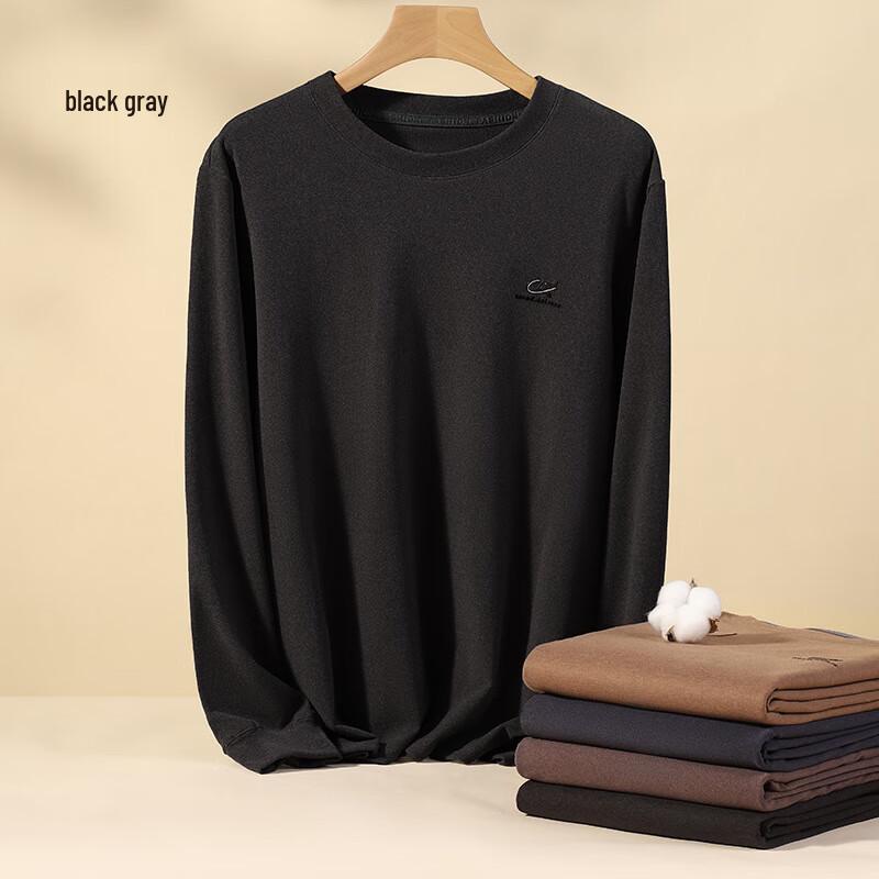 OEING7A Men s Round Neck Thermal Base Layer Top L