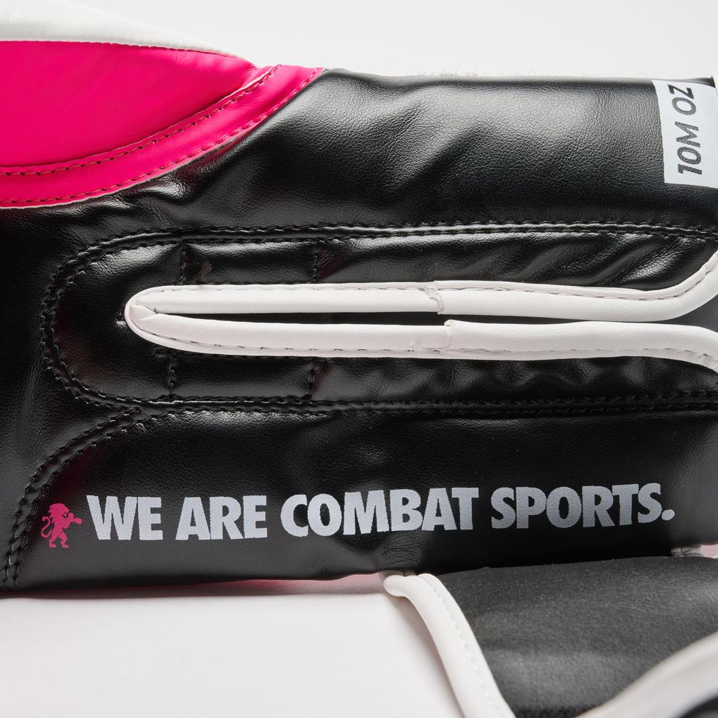 LEONE 1947 Boxing Gloves Unisex Synthetic Leather Outer PU Pads Velcro Closure Pink GN333 [LOGO WACS] (10M) [Genuine]