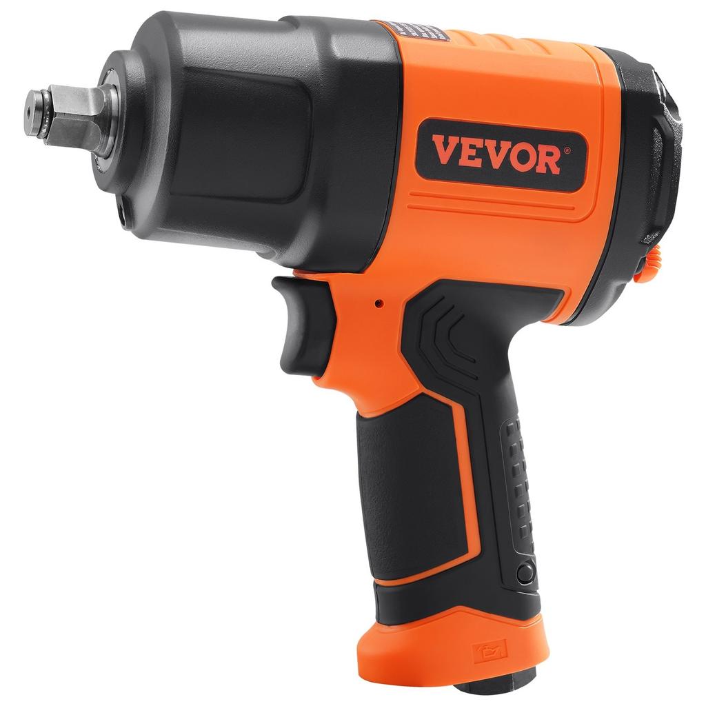 1/2-Inch Air Impact Wrench, High Torque Up to 1400 ft-lbs, Lightweight 4.6 lb Design Pneumatic Impact Gun with 11-PCS 1/2-Inch Drive CR-V Steel Impact