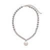 Elegant Crystal Pearls Necklaces Temperament French Style Chokers Patchwork Bead Neck Chain  Gift