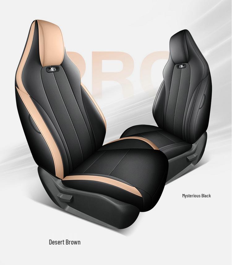 Haoyue PRO 5-Seat Full Leather Car Seat Cushion Cover - Universal for All Seasons