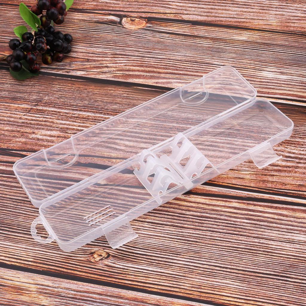 Transparent Flip PP Tableware Storage Box Portable Tableware Case for Cutlery Kit with Built In Buckle