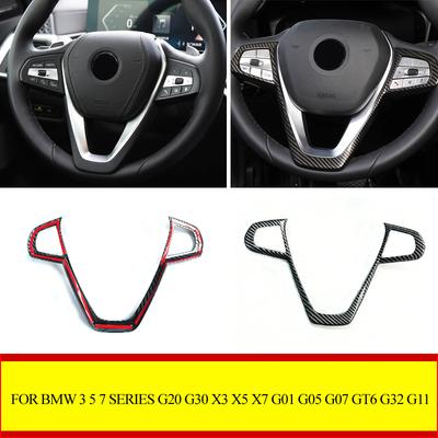 Car Steering Wheel Covers Stickers For BMW 3 5 7 Series G20 G30 X3 X5 X7 G01 G05 G07 GT6 G32 G11 -2025 Accessories