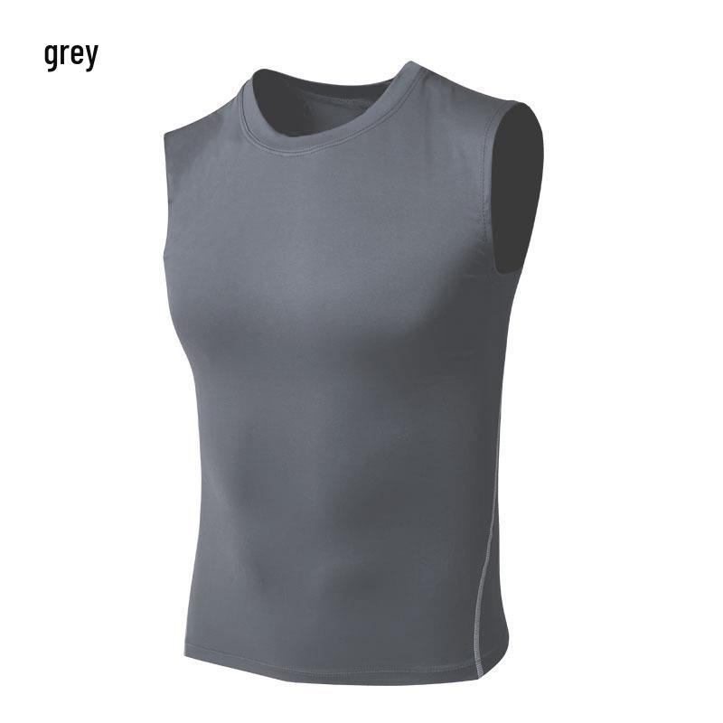 

Мужская быстросохнущая летняя спортивная майка - облегающая майка-борцовка для бега и фитнеса M