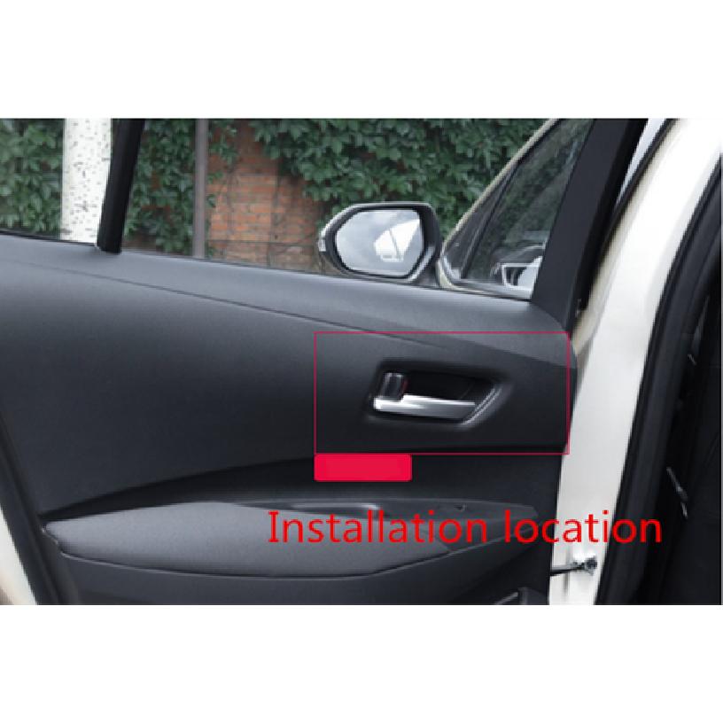 For - Toyota Corolla Carbon Fiber Interior Door Handle Bowl Cover Trim