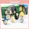 Cute Totoro Bobblehead Figure Pvc And Resin Material Cartoon Anime Desktop Decoration Set Of 3 Characters In One Box Characters)
