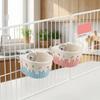 Mini Hanging Ceramic Hamster Food Bowl Large Capacity Easy To Clean Automatic Feeder Durable Fixed Bowl Small Pets Feeding Bowl