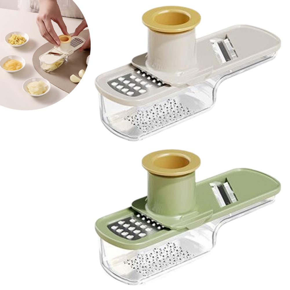 3 In 1 Ginger Grinder User-friendly Plastic Garlic Grinder Precision Cutting Non-slip Ginger Shredding Machine Home Cooking