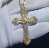 Exquisite Shining Crystal Cross Necklace Pendant Lucky Charming Fashion Jewelry Gift Unisex