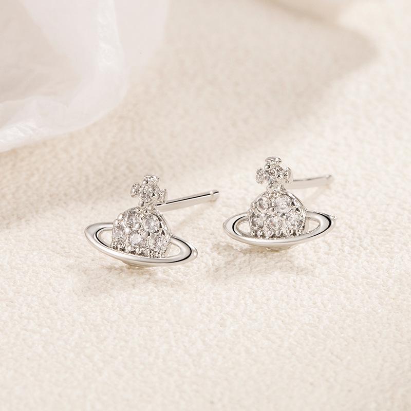 2023 Einzigartige Saturn Zirkon Mini Diamant Ohrringe – Modisch, Süß und Stilvoll